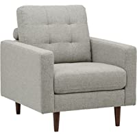 Marca Amazon - Rivet Cove - Butaca capitoné de diseño estilo Mid-century (gris claro)